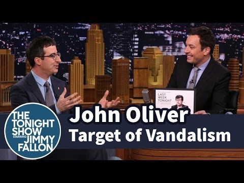 John Oliver Is a Target of Vandalism