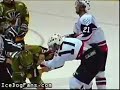 Caputi(IceDogs) and Lynes(Battalion) just couldn't get along so a fight ensued.