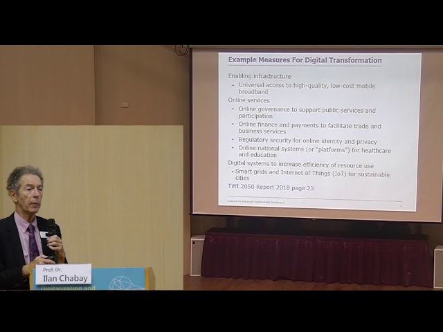 Prof. Dr. Ilan Chabay | 2018/10/03 Digitalization and Sustainability Transitions in 2050