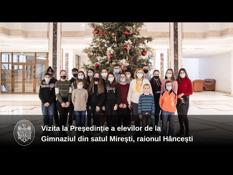 Un grup de elevi din raionul Hâncești a fost în vizită la Președinție