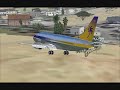 Air Canadian Sun Boeing 737-300 Landing Runway 17 FZWA Air Canadian Sun Boeing 737-300 Landing Runway 17 FZWA