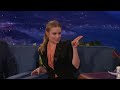 kristen bell knows how to get down. conan... well, he tries his best.