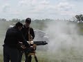 firing 1874 gatling gun