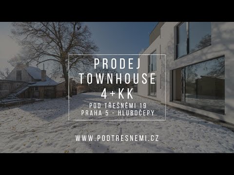 Video Luxusní dvoupatrový Townhouse 4+kk s vlastní zahradou, Hlubočepy - Praha 5