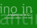 born in naples, ferdinando carulli was at first a cellist, but turned as a young man to the guitar. he moved in 1808 to paris, where he remained until his death in 1841. this small likeable andantino is famous for starting guitarists (like me) who are familiar with the noad method book. watch sor's op. 60, nr. 9 after this, beautifully played by peo kindgren here on yt. do you think ferdinando was inspired by fernando or vice versa? they both lived in the same era. post it if you know the answer. i don't!