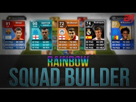 FIFA 13 Ultimate Team Squad Builder Hybrid | THE BEST EVER RAINBOW TEAM