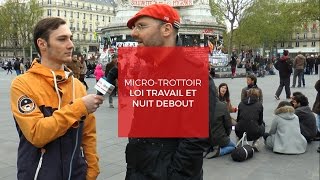 Micro-trottoir : loi travail et Nuit Debout