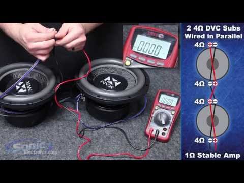 4 ohm - Learn how to wire two dual 4 ohm car subwoofers to a 1 ohm final impedance using the parallel wiring method. The most common question we are asked here at So...