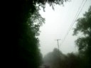 Driving into a strong thunderstorm