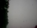Driving into a strong thunderstorm