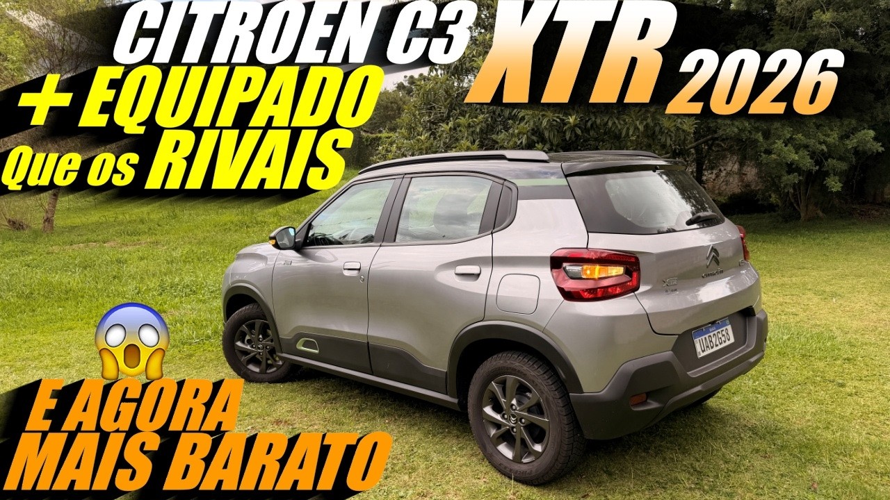 Baixou Preço CITROEN C3 XTR 2026 - Agora mais barato que POLO TRACK, ARGO DRIVE, HB20 COMFORT e ONIX