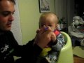 Theo's cereal eating technique