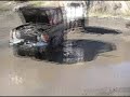 Azusa Canyon, Dodge Raider stuck in water