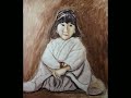 油彩画「卑弥呼の神託」 "Oracle of Himiko" Oil Painting 黒岩重吾