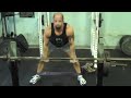 Brian Schwab Sumo RDLs w/light band for a static abductor contraction, 315x5