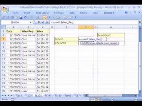 how to use the count function in excel