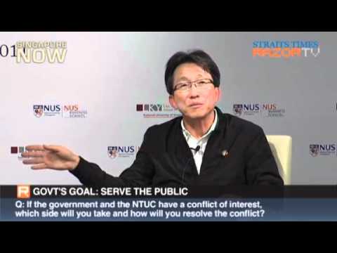 labour movement - Q&A section Part 2/4 Lim Swee Say, Minister (PMO) & Secretary-General, NTUC, on the labour movement in singapore (Mandarin) at Lee Kuan Yew School of Public ...