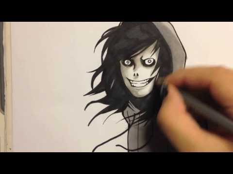 how to draw jeff the killer