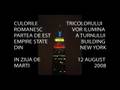 Steagul Romaniei iluminat in Empire State Building New York