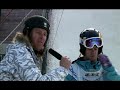 drew stevenson interviews markus keller, scotty lago, and alex schmaltz at the bergisel stadium quarterpipe ahead of the swatch ttr five(5)star billabong air & style innsbruck.
