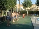 Xaranga Garanxa en la piscina municipal de La Nucia. Vagen on vagen, fecen el que facen, ho facen com ho facen.. sempre fan musica