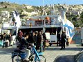 The catamaran Dodekanisos Pride arriving at the Symi harbour.