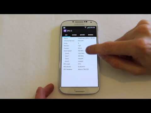 CPU Z on Galaxy S4 interrogate your device specs