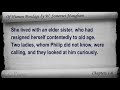 Chapters 1-6. Classic Literature VideoBook with synchronized text, interactive transcript, and closed captions in multiple languages. Audio courtesy of Librivox. Read by Tom Weiss. Playlist for: Of Human Bondage by W. Somerset Maugham: www.youtube.com