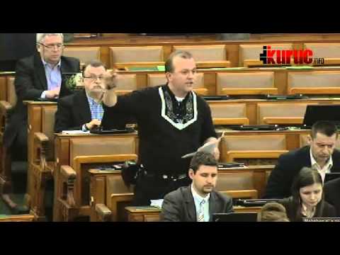 Gaudi-Nagy kidobta az EU-s zászlót a Parlament ablakán (2014-02-13)
