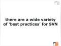 Best Practices for Subversion (SVN)