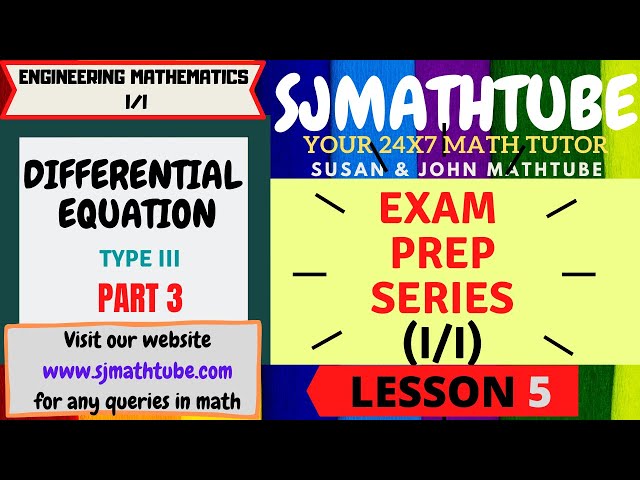 5 - Differential Equations -  II Order (3)