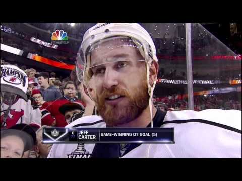 Jeff Carter OT goal. LA Kings vs New Jersey Devils Stanley Cup Game 2 6/2/12 NHL Hockey.