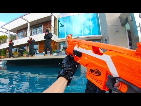 Nerf War: HUGE Mansion Battle