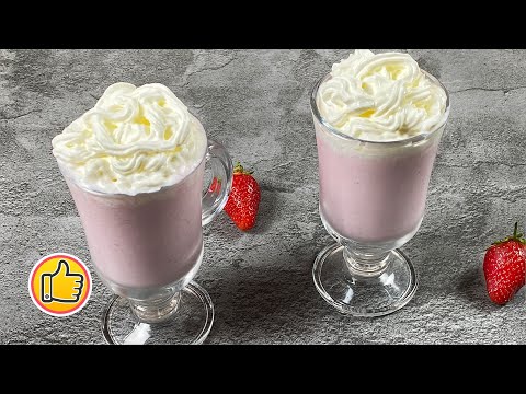 Милкшейк, Молочный Коктейль с Клубникой | СУПЕР ВКУСНО!