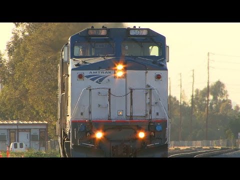 Amtrak & Metrolink Trains (FEATURING DASH 8 #507) @ Sand Canyon Ave (April 2nd, 2013)