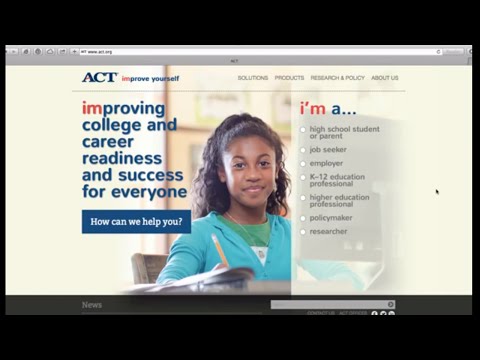 how to sign up for act test