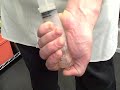 Dave Arnold of the FCI uses a syringe to flash-pickle watermelon rind with lime juice and simple syrup in a vacuum.