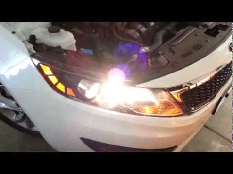 2013 Kia Optima Headlight – Testing New Low Beam, High Beam, Turn Signal, Side Marker Bulbs