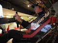 Renger van der Zande in de Force Dynamics 301 G-Driver bij Simworld Racecentrum.