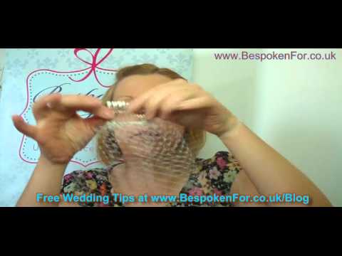 how to fasten a birdcage veil