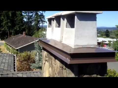 how to fasten flashing to a chimney