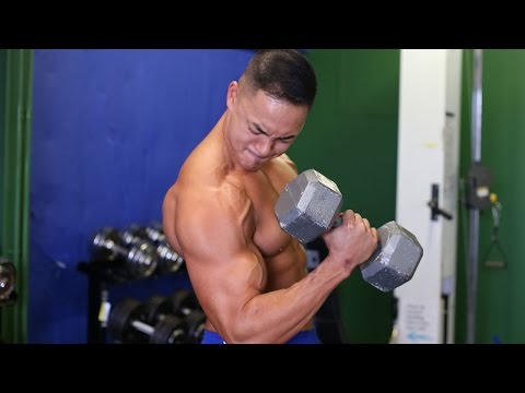 BICEPS - 1 crazy trick to build muscle fast: http://sixpackshortcuts.com/rd2x Hey guys, it's Mike with sixpackshortcuts. In today's workout, it's time to build some m...