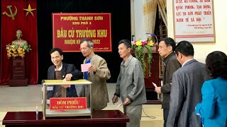 Khu 3, phường Thanh Sơn bầu cử Trưởng khu, nhiệm kỳ 2020-2022