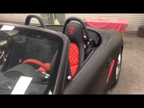 Porsche Sinister Edition Custom Porsche Boxster Seat and Custom Steering Wheel Install Episoide 12