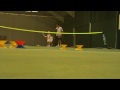 Dianka is practising her top spin...