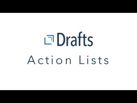 Action Lists | Getting to Know Drafts with David Sparks