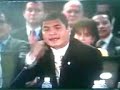 rafael correa increpa a uribe en cumbre río  caso farc 
