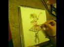 Ballerina girl colouring