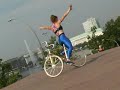 Fixed Gear Bike Tricks by Ines Brunn on an Artistic Bicycle