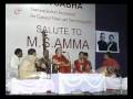 Arul Migu Naga Nageshwari Shakti Thunai Date: 16th Sep 2007 Occasion : 1) 91st Birthday Celebrations of Bharat Ratna MSSubbulakshmi 2) Launch of the Suswaralakshmi Foundation for Classical Music and Performing Arts 3) Miraculous Comeback to Concert stage by Smt Radha Viswanathan, daughter , disciple and vocal accompanist of MS for 50 years. S.Aishwarya, (then aged 11 years),Great Grand Daughter of Smt MSSubbulakshmi , accompanies her Grandmother. Aishwarya has been learning Carnatic Music ...